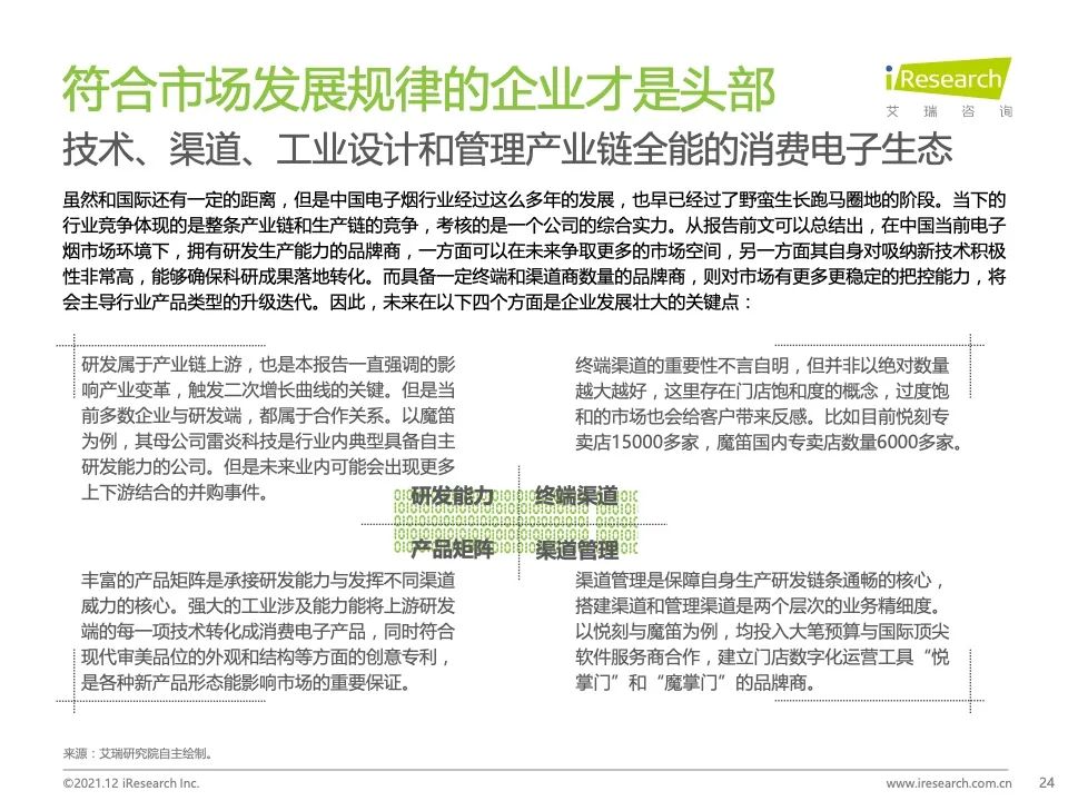 电子烟头部聚集，产品研发及全产业链把控成未来核心竞争力