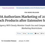 FDA Authorizes Marketing of 20 ZYN Nicotine Pouch Products after Extensive Scientific Review